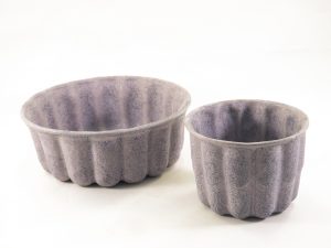 Set van twee pudding bloempotten